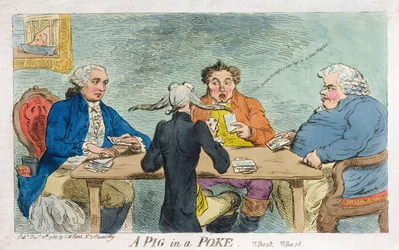 Een kat in de zak, uitgegeven door S.W. Fores in 1788